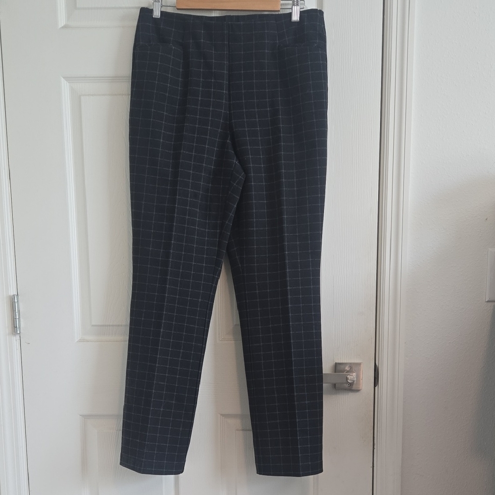 Investments Black Checkered Women's Trousers